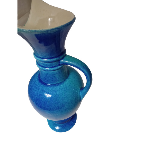 Ombre Blue Glazed Haeger #4042 Pitcher Vase - Picture 7 of 9